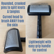 Slicker Body Brush - 12mm pins - black
